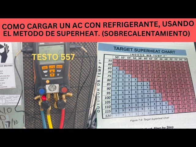 COMO CARGAR UN AC CON REFRIGERANTE, USANDO EL METODO DE SUPERHEAT (SOBRECALENTAMIENTO)