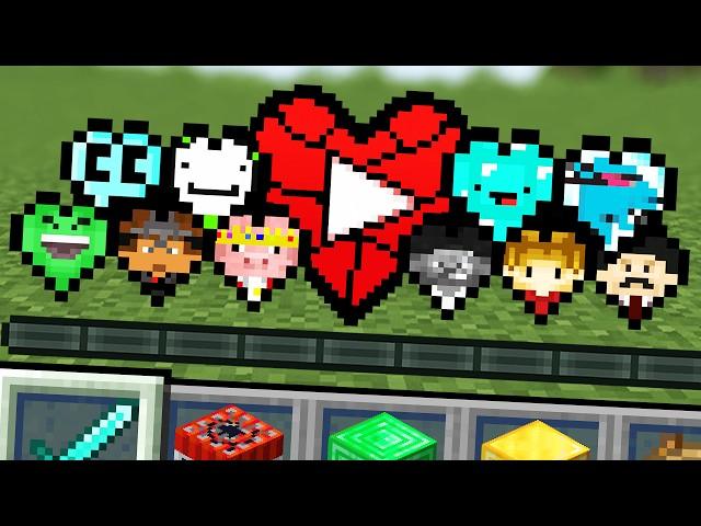 Minecraft but YouTubers are Hearts