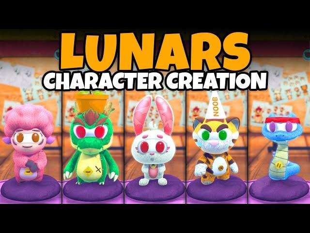 Lunars Character 'Creation' (All Lunars, Full Customization, Cosmetics, More!)