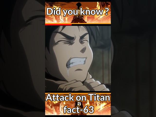 Did You Know in S1 episode 6 when |Attack on Titan fact-63| #shorts #animefact #aotfacts