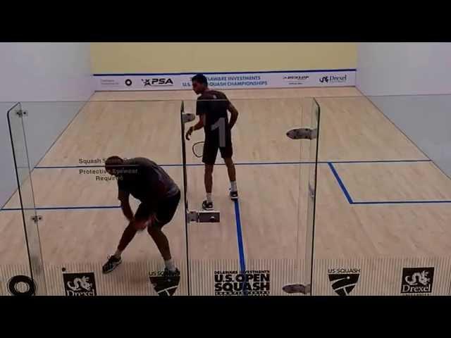 John White vs Ali Farag 3rd game (2015 US Squash Open, Philadelphia)