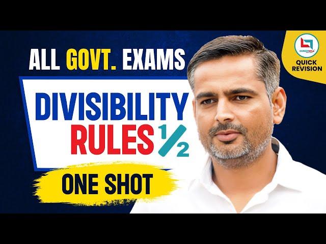 Divisibility Rules in ONE SHOT | For All Govt. Exam | by Rakesh Sir