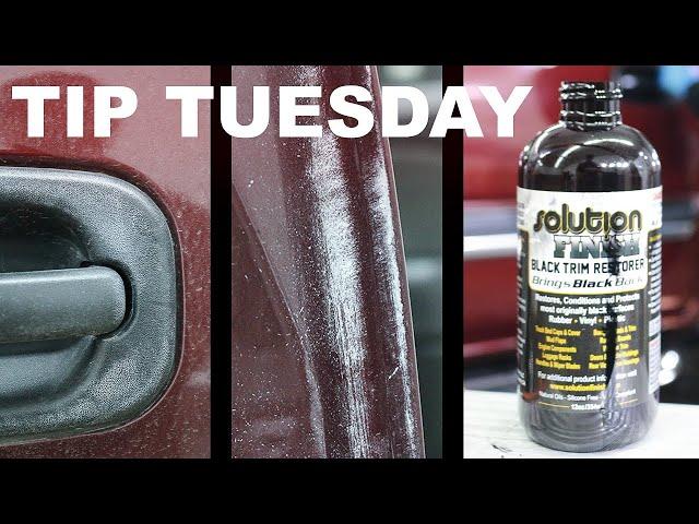 How to remove the WHITE STUFF on your vehicles trim! DETAILING TIP TUESDAY