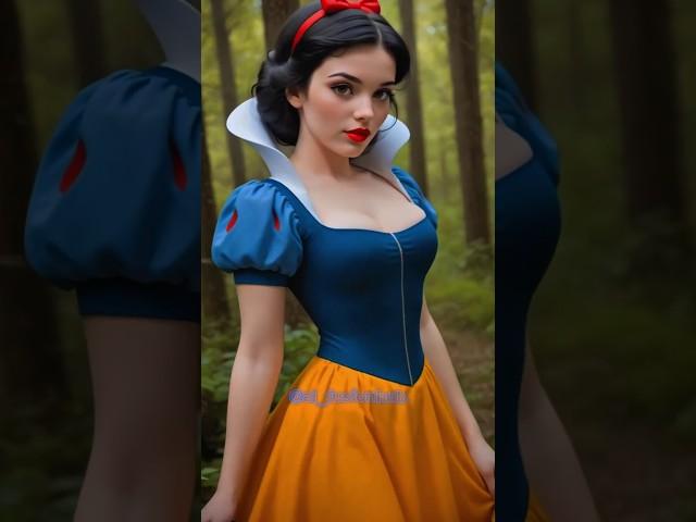 Bringing Snow White to Life Beautiful AI Realism ️#livingcartoon #snowwhite #transformation