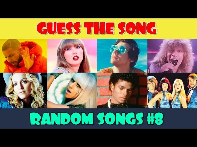 Guess the 50 Random Songs (Part 8) | Music Quiz