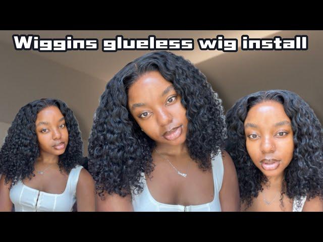 EASY Glueless Wiggins Hair Install || PRE EVERYTHING READY & GO | 18 inch 7x5 lace closure curly wig