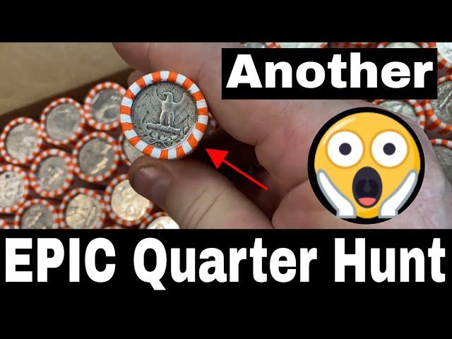 Epic Quarter Coin Roll Hunt - Record Silver Coins and MORE