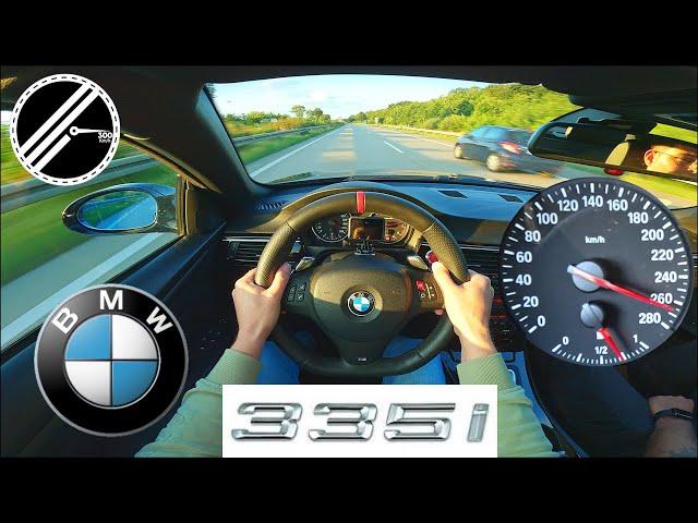 BMW 335i Cabrio E93 | 306 PS | Top Speed Drive German Autobahn No Speed Limit POV