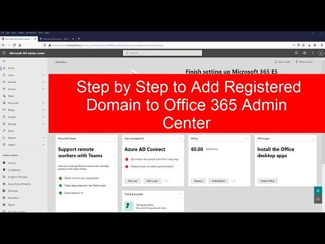 Step by Step to Add Domain to Office 365 Admin Center | Add a domain to Microsoft 365 | Add a domain