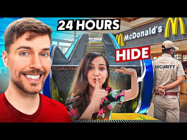 MR BEAST Challenged us to SURVIVE in MCDonalds for 24 Hours