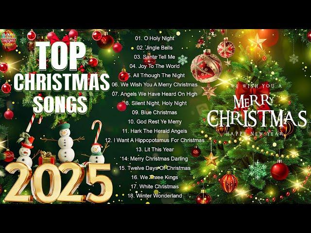 Top Christmas Songs Of All Time  Top 50 Christmas Songs with Lyrics Merry Christmas Songs Playlist