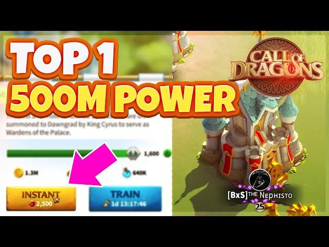 3M GEMS TOP 1 PLAYER Reach 500M Power is he strongest? [The Nephisto] EL JEFE | Call of Dragons