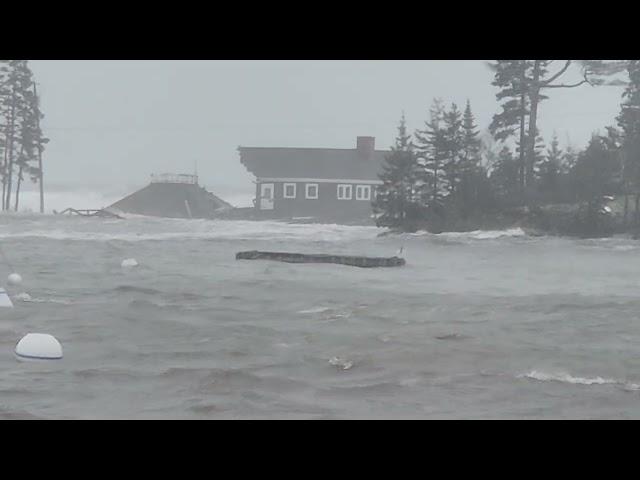 Waterfront Cookhouse Washed Away in Maine Storm