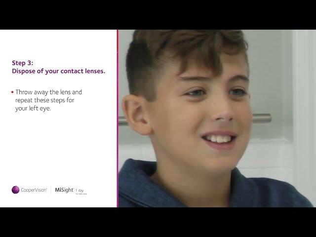 How to insert and remove your MiSight® 1 day contact lenses
