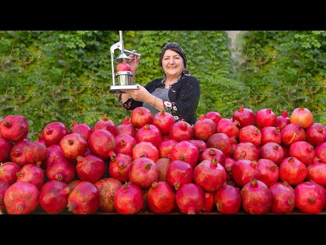 Grandma's Homemade Pomegranate Compote and Salad Recipe: Unique Flavors in the Village!