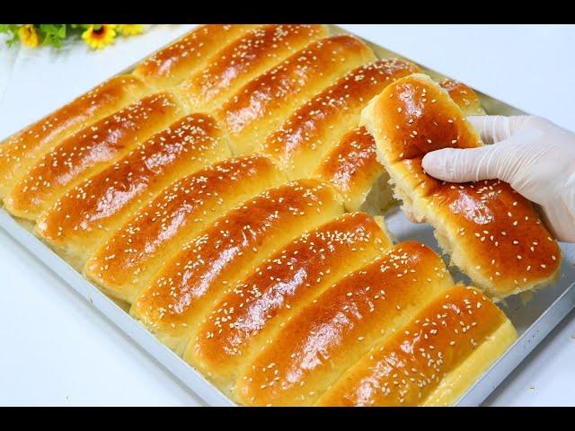 Great milk bread for breakfast and good for children خبز الحليب الرائع هش وخفيف جدا كالقطن