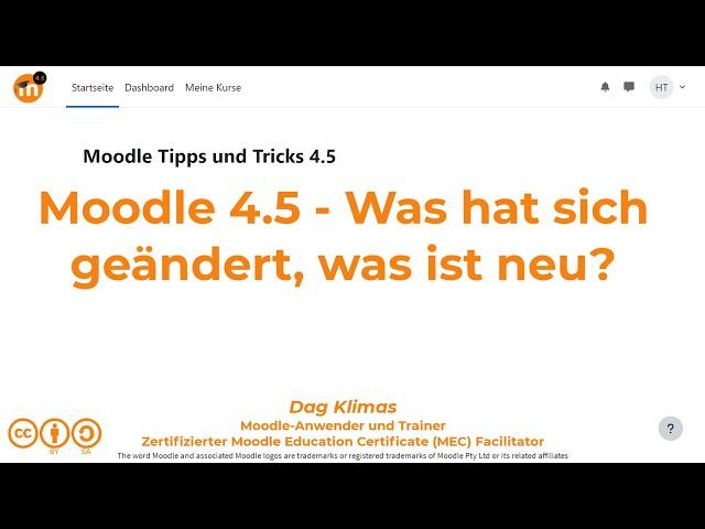 Moodle 4.5 - Was hat sich geändert, was ist neu?