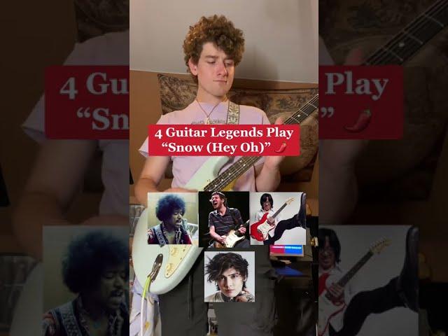 4 Different Guitar Legends Play "Snow (Hey Oh)" #shorts