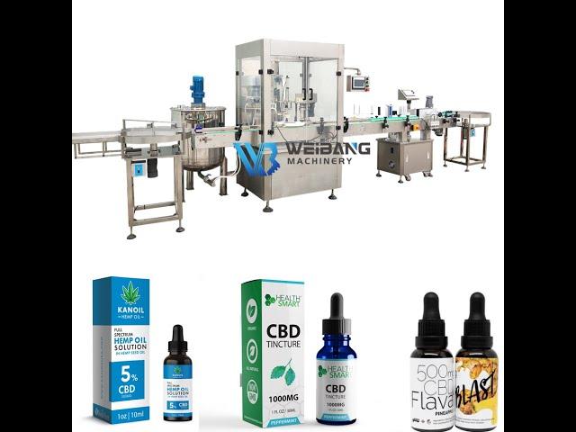 Filling Line for Essential oil 5ml to 120ml dropper bottle filling machines