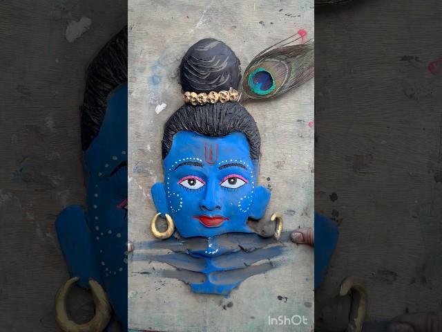 hu ru ru Rajasthani songhu ru ru songKrishna statue making at homeladdu gopal#shorts