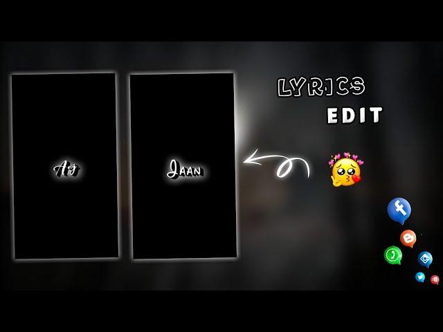 New Viral Black Screen Lyrics Editing Alight Motion | New Trending Text Lyrics Tutorial