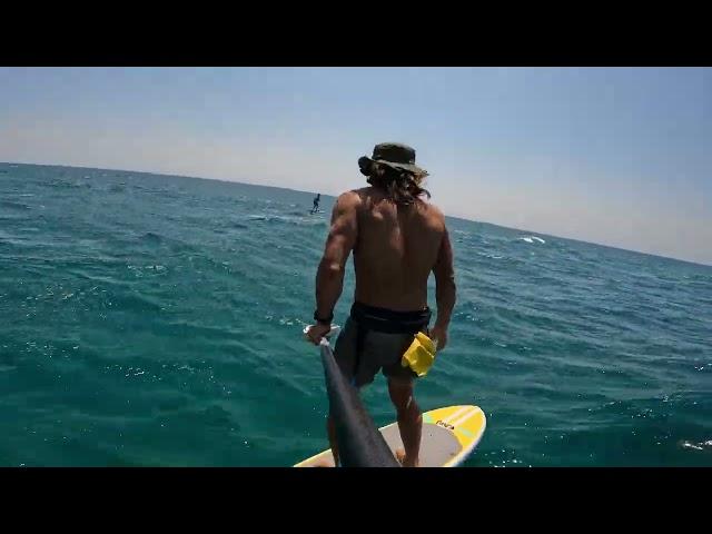 Perth Downwind SUP foil scene with Josh Ku Dec 2022 Unifoil Hyper2 190