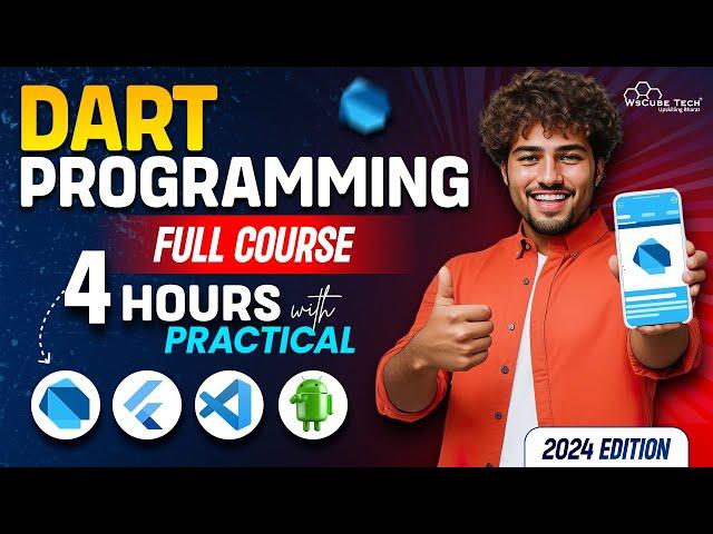 DART Tutorial for Beginners (2024) | Learn Flutter Dart Programming in 4 Hours with Practical