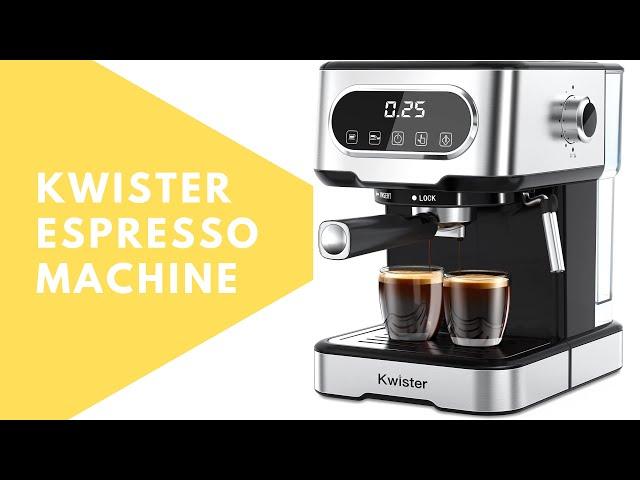 Kwister Espresso Machine 15 Bar, Espresso and Cappuccino Machine with Milk Frother