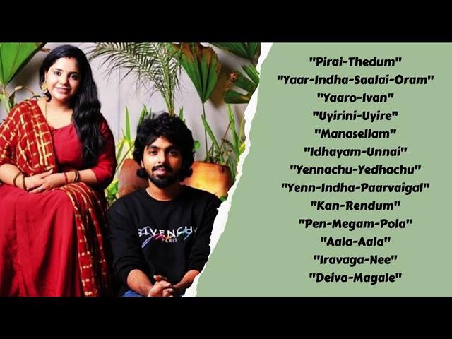 GV Prakash and Saindhavi Melody Hits | Love Songs Jukebox | Tamil Songs