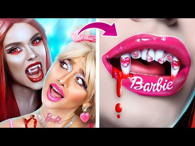 Wie man ein Vampir wird! MakeOver von Barbie zum Vampir!