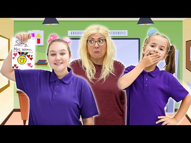 Ruby and Bonnie learn to be respectful to the teacher at school