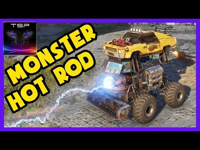 Crossout #508 ► Lifted MONSTER HOT ROD - Low PS Harvester + Spark Art Build