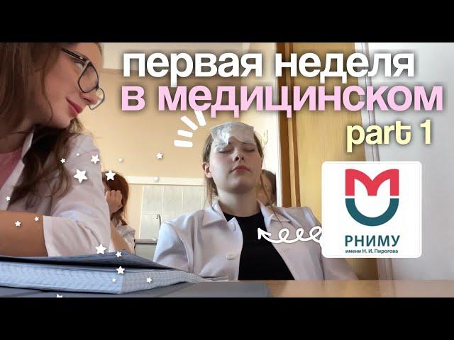 первая неделя в медицинском PART 1 🩺 РНИМУ им. Пирогова | дз, тесты и отработки