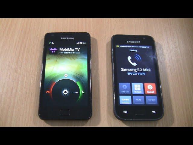 Incoming call & Outgoing call at the Same Samsung S2 MIUI+S1 black