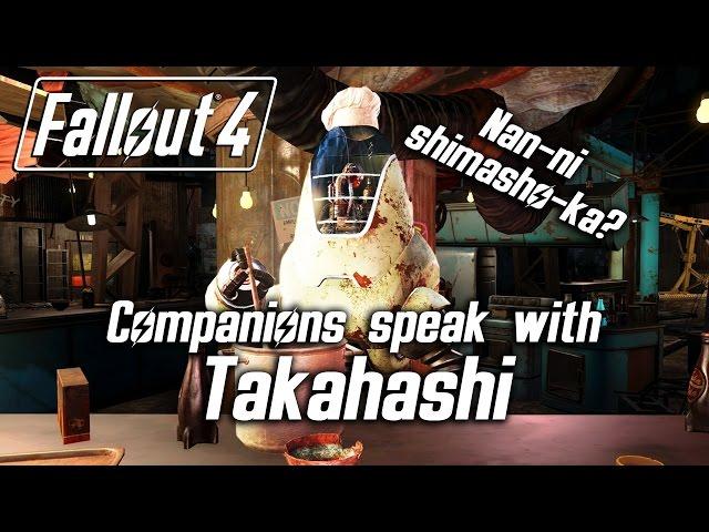 Fallout 4 - Companions speak with Takahashi, the noodle-serving Protectron