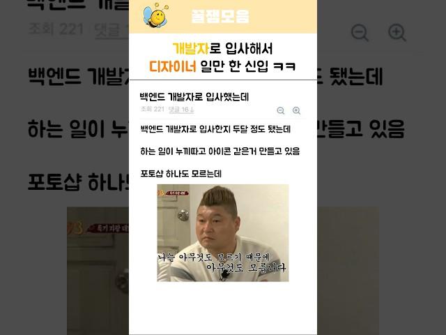 개발자로 입사해서 디자이너 일만 한 신입사원