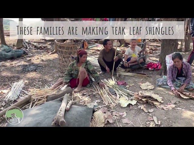 Making Teak Leaf Roofing Shingles