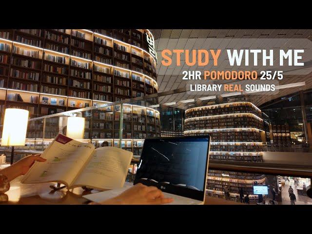 STUDY WITH ME in the library | Starfield Library in COEX Mall/ Background noise, Real sound