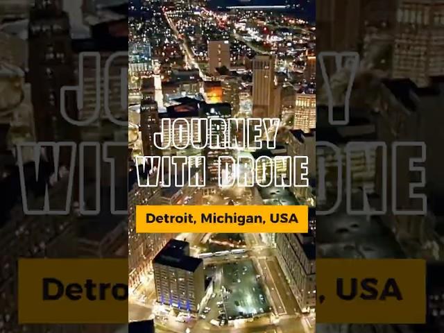 Detroit, Michigan, USA Aerial Views  | Stunning 4K Drone Footage  #shorts