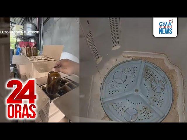 Pagawaan ng kiddie vitamin na tinitimpla sa washing machine at may food coloring,... | 24 Oras