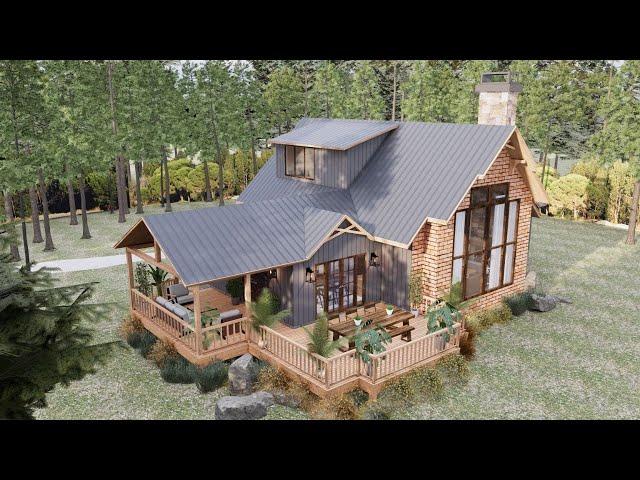 12x9m (40'x30') 3 Bedroom Cabin Design Ideas: Creating Your Dream Retreat !!!