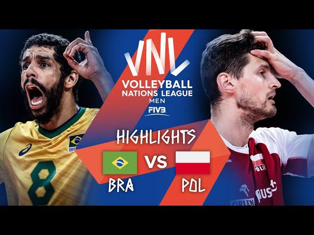 Brazil vs. Poland - Highlights Gold | Men's VNL 2021