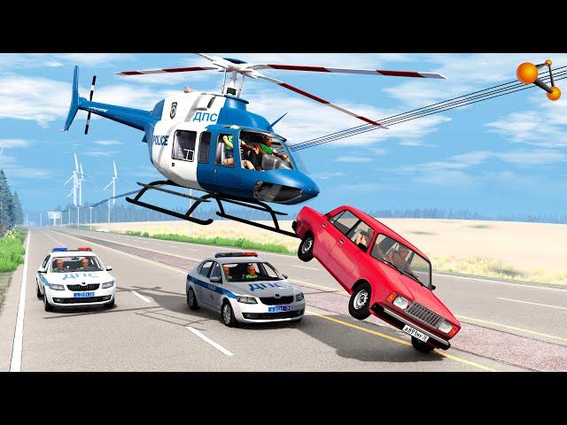 ВОЗДУШНЫЙ ПАТРУЛЬ! ВЕРТОЛЕТ ДПС ПРОТИВ НАРУШИТЕЛЕЙ | BeamNG.drive