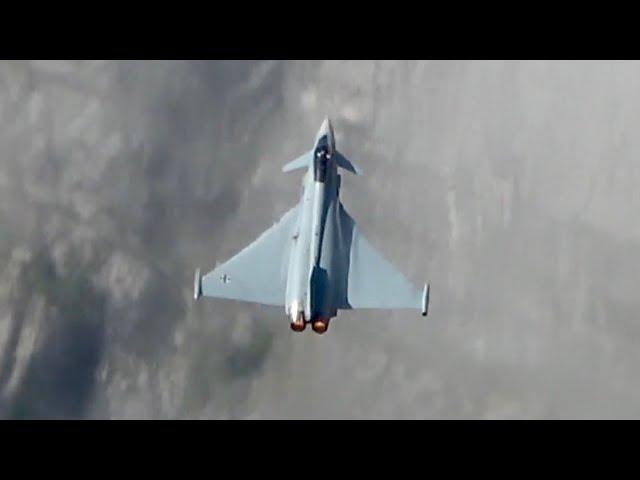 Eurofighter Typhoon S German Air Force Luftwaffe flying Display Mollis Zigermeet 2019 AirShow