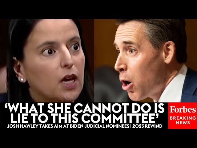 SUPERCUT: Josh Hawley Shows No Mercy To Key Biden Judicial Nominees | 2023 Rewind