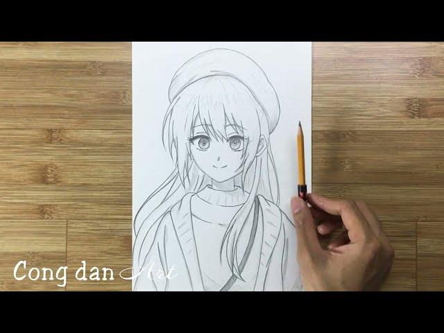 How To Draw Shikimori Easy Step by Step | Drawing Simple Anime #460 | Cong Dan Art