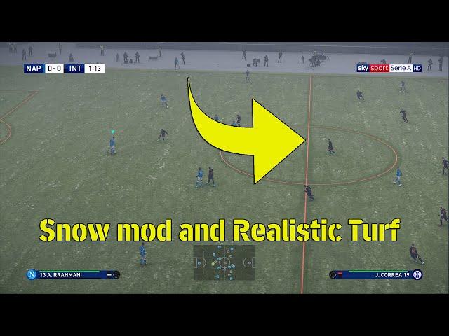 PES 2021 realism mods |  How to install Snow mod and Realistic Turf mod for PES 2021