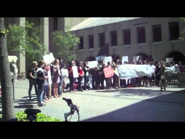 Students protest ROTC before Faculty Senate meeting (Part 1) | The Stanford Daily