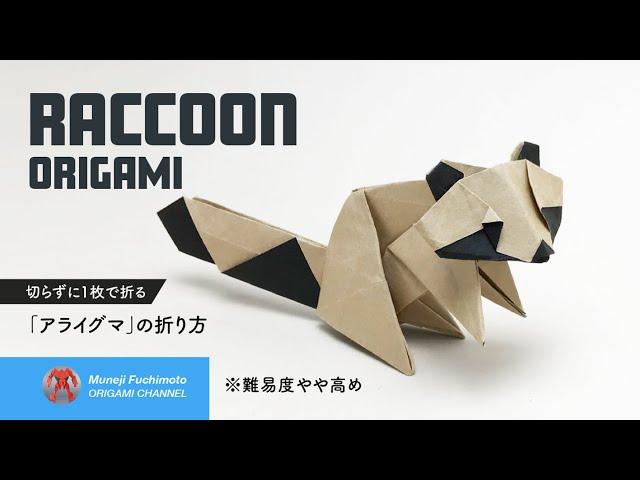 「折り紙」アライグマ（racoon origami）の折り方