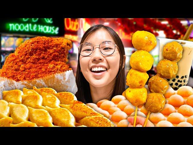 24 HOURS Eating at World's Largest ASIAN Mall (Fried Chicken, Dumplings, Boba, Curry Fish Balls)